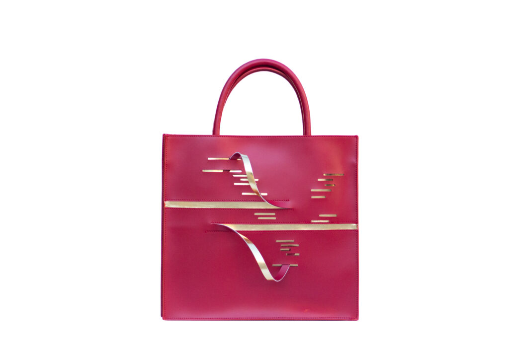 Bordeaux/oro - Shopper