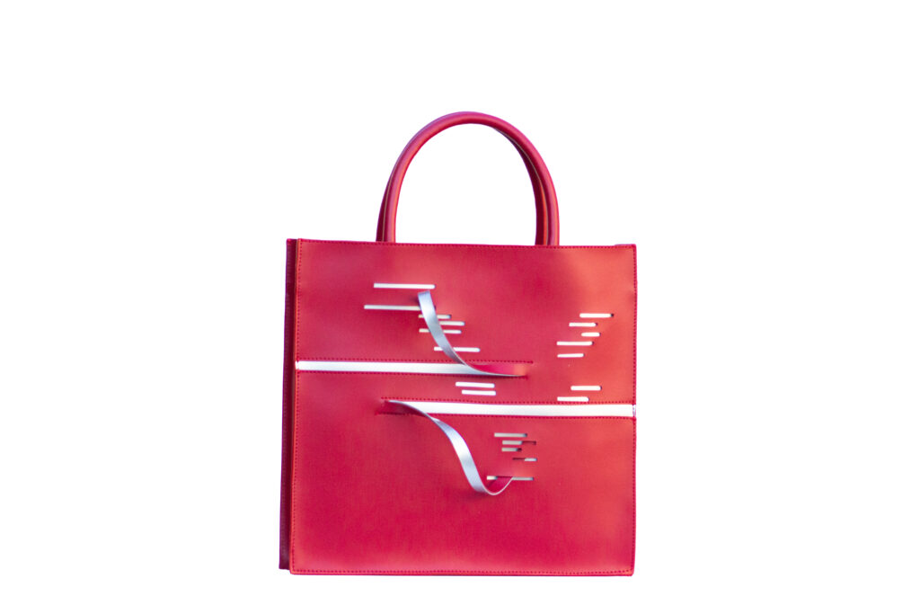 Bordeaux/argento - Shopper